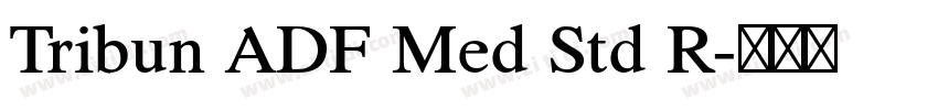 Tribun ADF Med Std R字体转换 Tribun ADF Med Std R字体转换